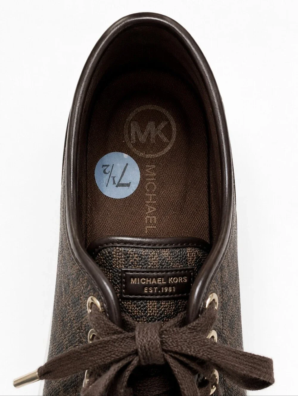 MICHAEL KORS BROWN LOGO SNEAKERS